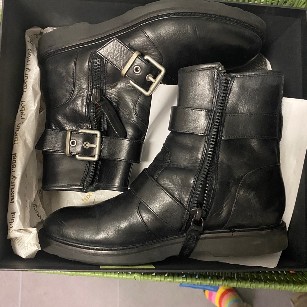 Luxury Rebel combat style boots